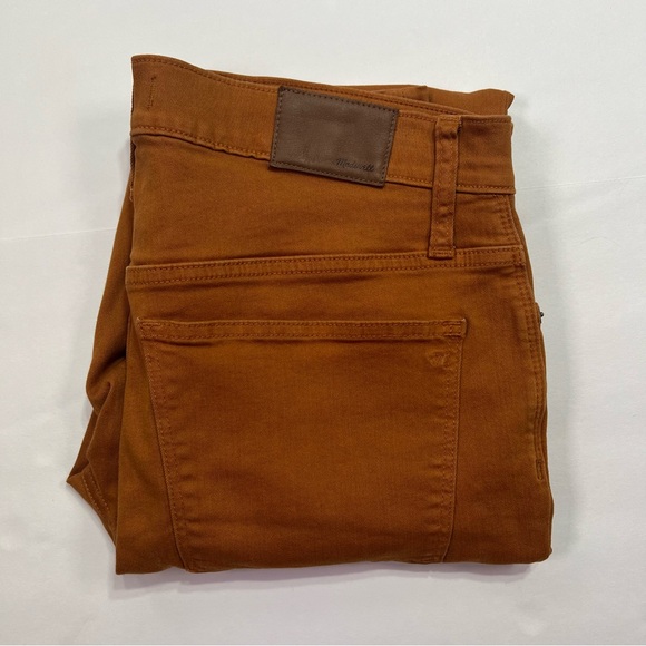 Madewell 9" Mid-Rise Skinny Jeans Button-Front Edition - burnt sienna, size 30T - Picture 2 of 15